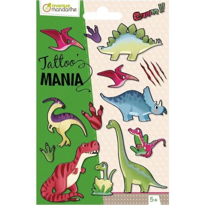 Avenue Mandarine Tetování dočasné Tattoo' Mania dinosauři – Hledejceny.cz