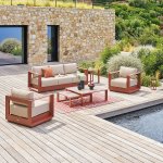 DEOKORK Hliníková sestava pro 5 osob MADRID NEW terracotta – Hledejceny.cz