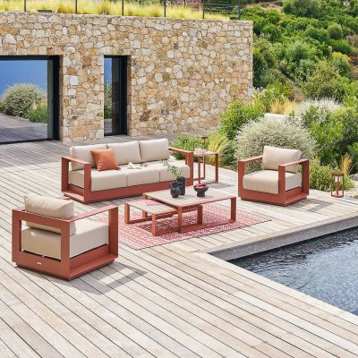 DEOKORK Hliníková sestava pro 5 osob MADRID NEW terracotta – Hledejceny.cz