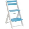 Jídelní židlička Wood Partner Vendy bílá / modrá