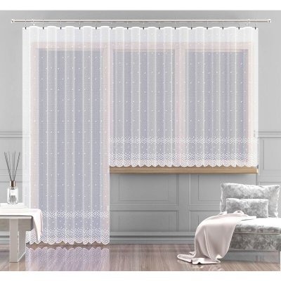 Záclona žakárová nebo záclonový komplet, Madison metráž, bílá 250 cm – Zboží Dáma