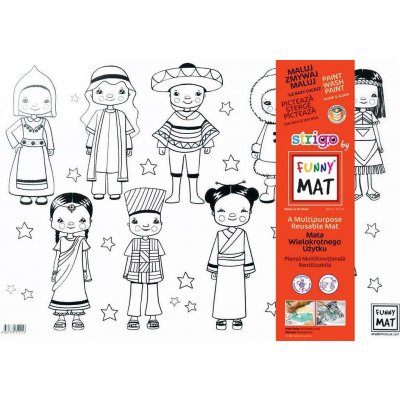 FUNNY MAT Funny Mat Podložka na kreslení Děti světa + pastelky zdarma 489787 – Hledejceny.cz