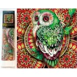 Norimpex Diamantové malování 7D Sova na červené mandale 30 x 30 cm – Hledejceny.cz