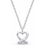 Biju Stříbrný řetízek s přívěskem srdce 3002412 – Zboží Dáma