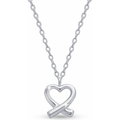 Biju Stříbrný řetízek s přívěskem srdce 3002412 – Zboží Dáma