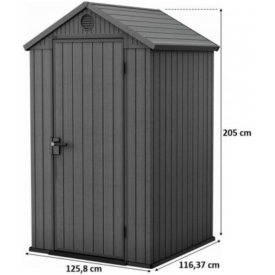 Keter Darwin 4 x 4 šedý s podlahou 259005 – Zboží Dáma