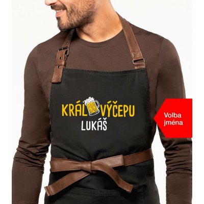 Kariban HobbyTriko Zástěra pro výčepní EXCLUSIVE Král výčepu + jméno Černošedá – Hledejceny.cz