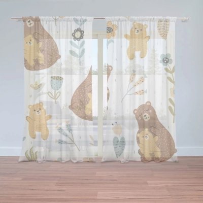 Záclony Medvědi: 2 ks - 150x250 cm - Sablio – Hledejceny.cz
