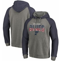 Fanatics Mikina St. Louis Blues Freedom Tri-Blend Raglan Pullover Hoodie