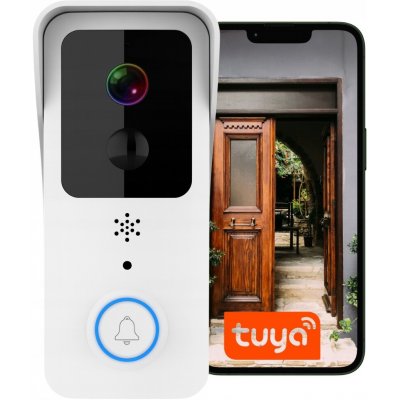 Bezdrátový zvonek s kamerou ke dveřím/brance WiFi Tuya, vzdálený náhled, 12V – Hledejceny.cz