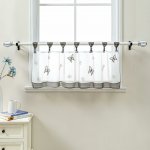 Delien Voile Bistro záclona vyšívaný motýl šedá 120 x 60 cm – Hledejceny.cz