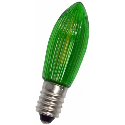 ElektroSkalka Žárovka LED Filament 14V až 55V/0,3W E-10 svíčka zelená 1ks – Hledejceny.cz