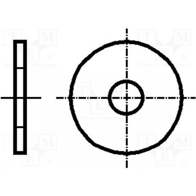 BOSSARD 1404954 Podložka; kulatá; M5; D=15mm; h=1,2mm; plast; DIN 9021; BN 1075 – Sleviste.cz