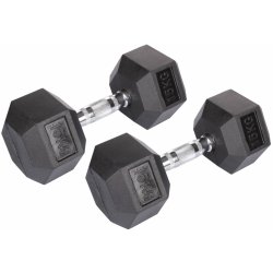 Merco Hex Rubber Dumbell 15 kg