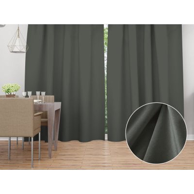 Biante Sametový závěs Velvet Premium SVP-021 Tmavě šedozelený 135x150 cm – Zboží Dáma