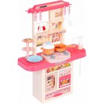 ECOTOYS MULTISTORE Dětská kuchyňka se zvuky LED světly dřezem 10 doplňků růžová barva – Zbozi.Blesk.cz