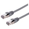síťový kabel C-TECH CB-PP6A-025 patch, Cat6a, S/FTP, 0,25m, šedý