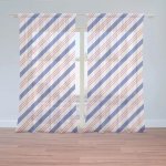 Záclony Modročervené pruhy: 2 ks - 150x250 cm - Sablio – Hledejceny.cz