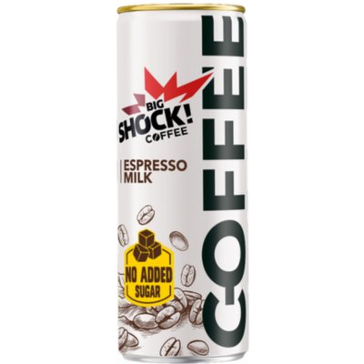 Big Shock! Coffee Espresso Milk No Added Sugar 250 ml