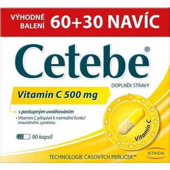 Cetebe Vitamin C 500mg 60+30 kapslí Promo2023