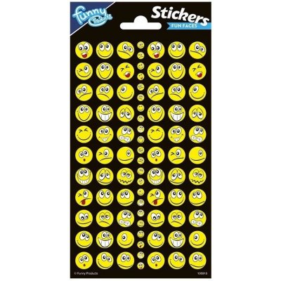 Creative Craft Group samolepky třpytivé 10 x 20 cm smajlíci – Zboží Dáma