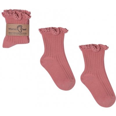 Mama's Feet Dětské ponožky Mono Baby Dirty Pink růžové