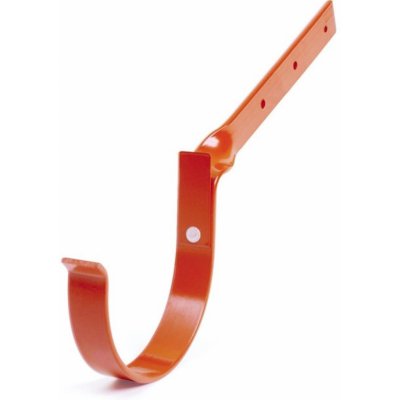 Bryza PVC kovový hák žlabu překroucený 75 mm RAL 8004 cihlově červený – Zboží Mobilmania