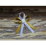 Vývazek atlasový zlatá 128 / bílá – Hledejceny.cz