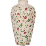 Béžová keramická váza s jahůdkami Wild Strawberries S - Ø 17*29 cm - Clayre & Eef – Hledejceny.cz
