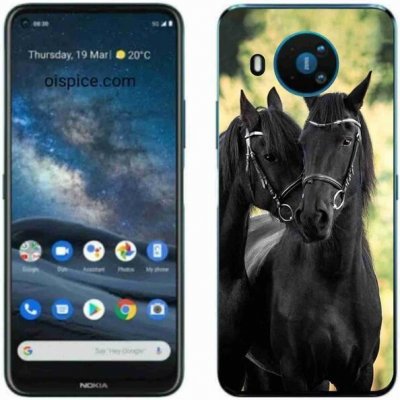 Pouzdro mmCase Gelové Nokia 8.3 5G - dva černí koně – Zboží Mobilmania