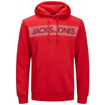 Jack and Jones Mikina Corp Logo Standard Fit červená