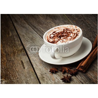 WEBLUX 46093962 Samolepka fólie coffee cup and beans šálek kávy a fazole skořice ořechy a čokoláda na woo rozměry 200 x 144 cm – Zboží Mobilmania