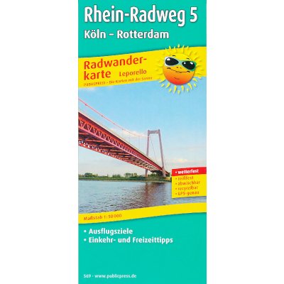 cyklomapa Rhein Radweg 5,Koln-Rotterdam 1:50 t. laminovaná – Zbozi.Blesk.cz