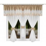 Fliying Dekorační sada Laura béžová/bílá 400x150 cm – Zboží Dáma