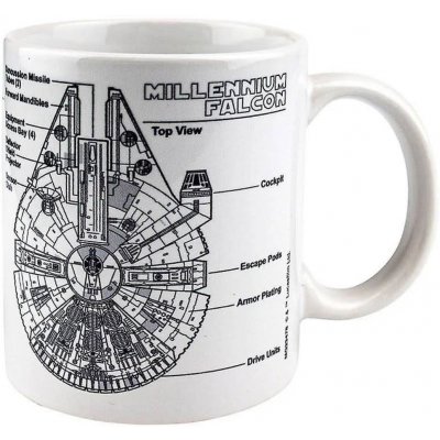 Keramický hrnek Star Wars/Hvězdné války: Millennium Falcon bílý 315 ml – Hledejceny.cz