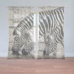Záclony Zebry u vody: 2 ks - 150x250 cm - Sablio – Hledejceny.cz