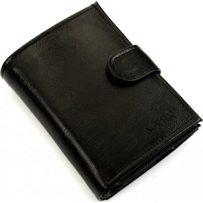 SOLIER Pánská černá peněženka SW04 černá