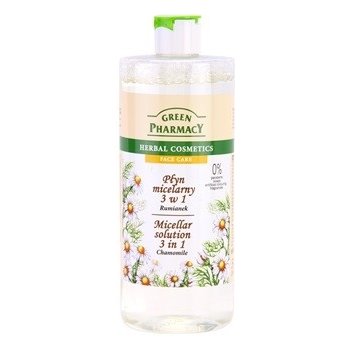 Green Pharmacy Face Care Chamomile micelární voda 3 v 1 (0% Parabens, Soaps, Artificial Colouring, Fragrances) 500 ml