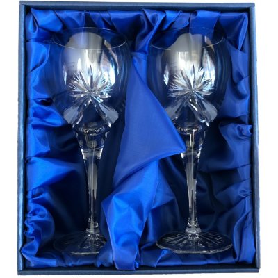 Bohemia Crystal 2 broušených sklenic na červené víno brus Mašle 340 ml – Zboží Mobilmania
