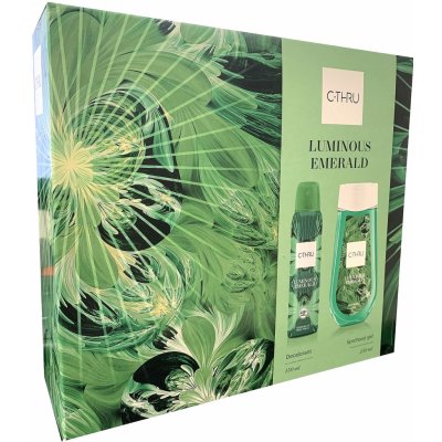 C-Thru Luminous Emerald sprchový gel 250 ml + deospray 150 ml dárková sada – Zboží Dáma