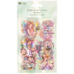 DP Craft Samolepky víly duhové třpytivé 6 archů – Zboží Dáma