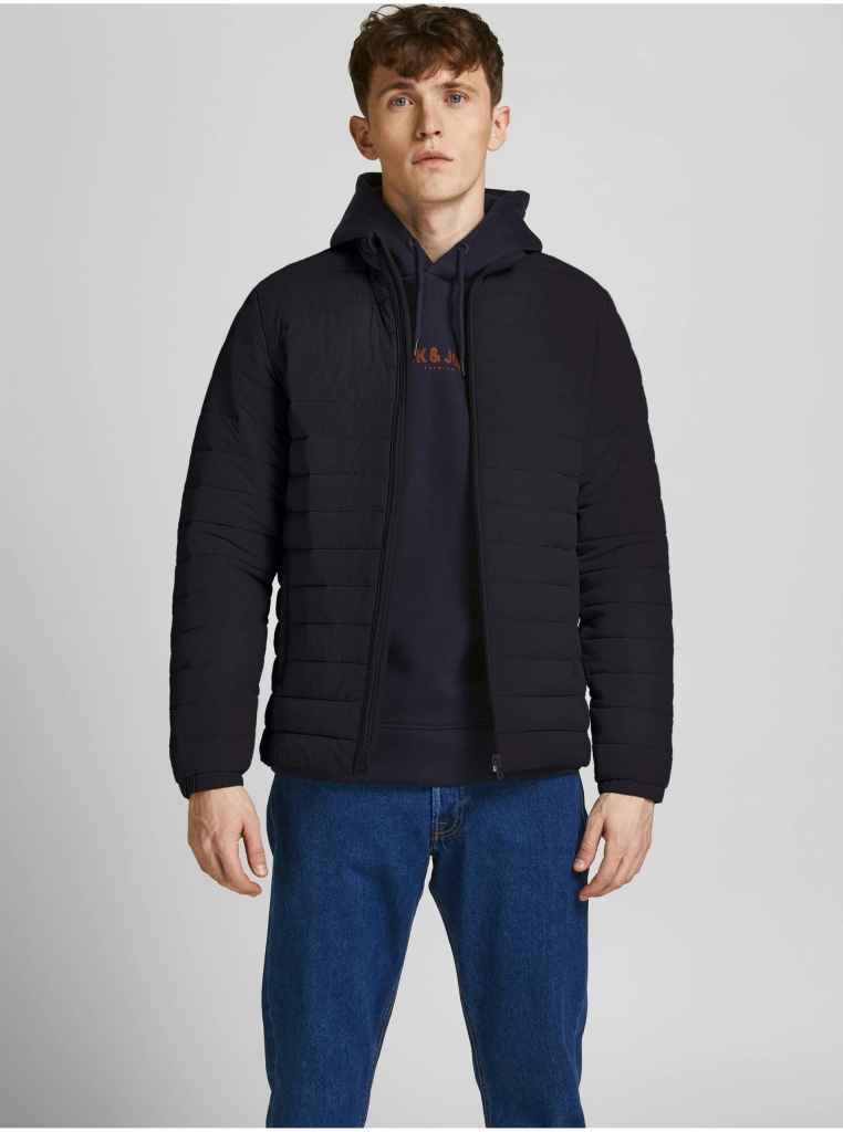 Jack & Jones Puffer prošívaná bunda černá