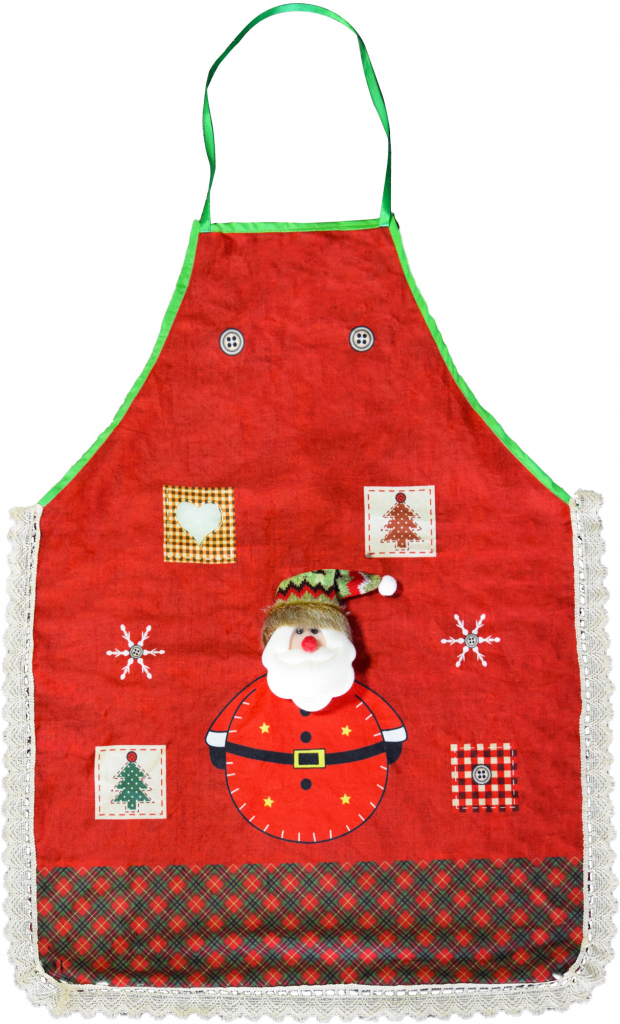 Vánoční zástěra na vaření Santa Claus - červená - 125x85 cm od 139 Kč -  Heureka.cz