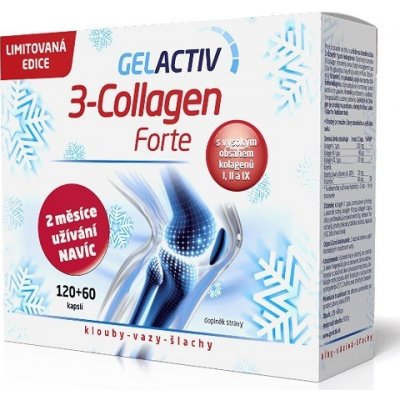 GelActiv 3-Collagen Forte 120+60 kapslí Dárkové 2023