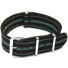 Řemínek k hodinkám NATO Strap Černá / zelená NTS035 šíře