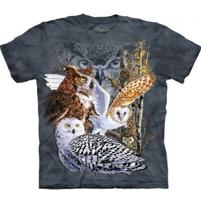 The Mountain batikované triko Find 11 Owls – Zboží Dáma