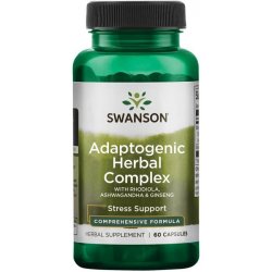 Swanson Rhodiola Ashwagandha a Ginseng Complex 60 kapslí