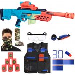 Nerf Fortnite Storm Scout Sniper F8346 + vesta + šátek Moro + terče + brýle + čelenka + 30 vaflových šípů – Zboží Dáma