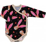 Baby Nellys Zavinovací kojenecké body dl. rukáv bavlna Zajíček granát – Sleviste.cz