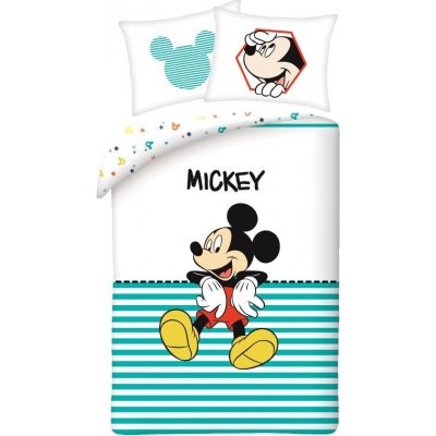 Halantex Povlečení Mickey stripe Bavlna 140x200 70x90 – Zboží Mobilmania